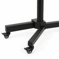 Support de télévision mobile roulant de 32 à 75 pouces, inclinaison, hauteur réglable, noir