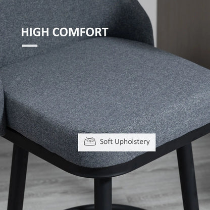 Extra Tall Bar Stools Set of 2, 360° Swivel, Steel Legs, Charcoal Grey Bar Stools at Gallery Canada