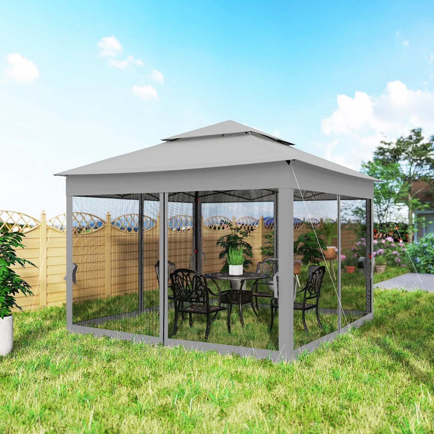 11' x 11' Pop Up Canopy Tent, Light Grey Pop Up Canopies at Gallery Canada
