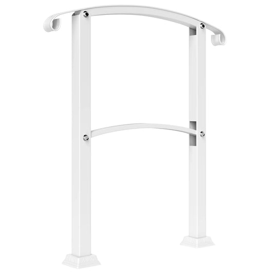 Outdoor Step Handrails, Porch Deck Railing, White Metal Stair Railing, White Garden Decor White at Gallery Canada