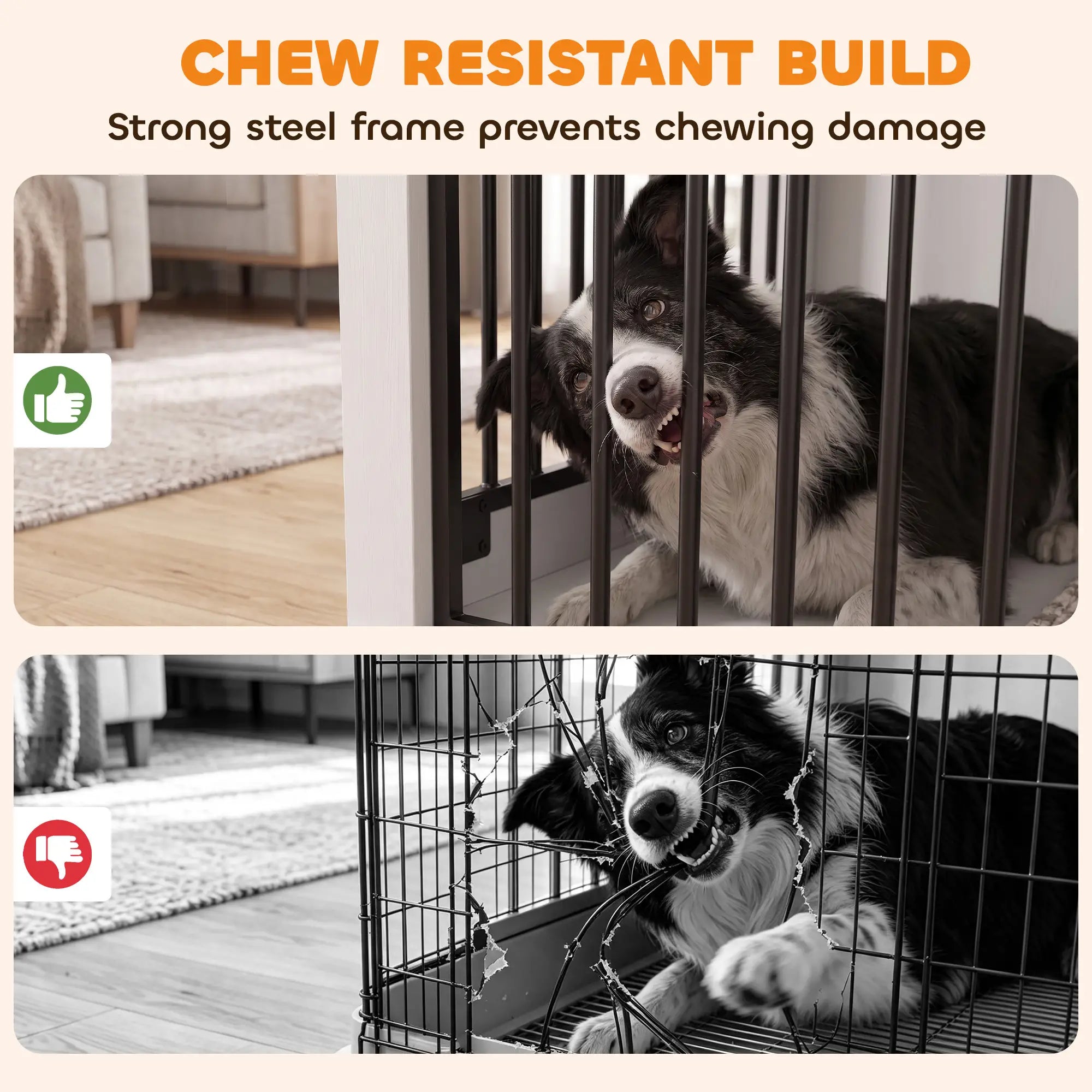 Dog Crate Furniture 100 cm, Sliding Barn Door, Large Breeds, White Dog Cages & Crates at Gallery Canada
