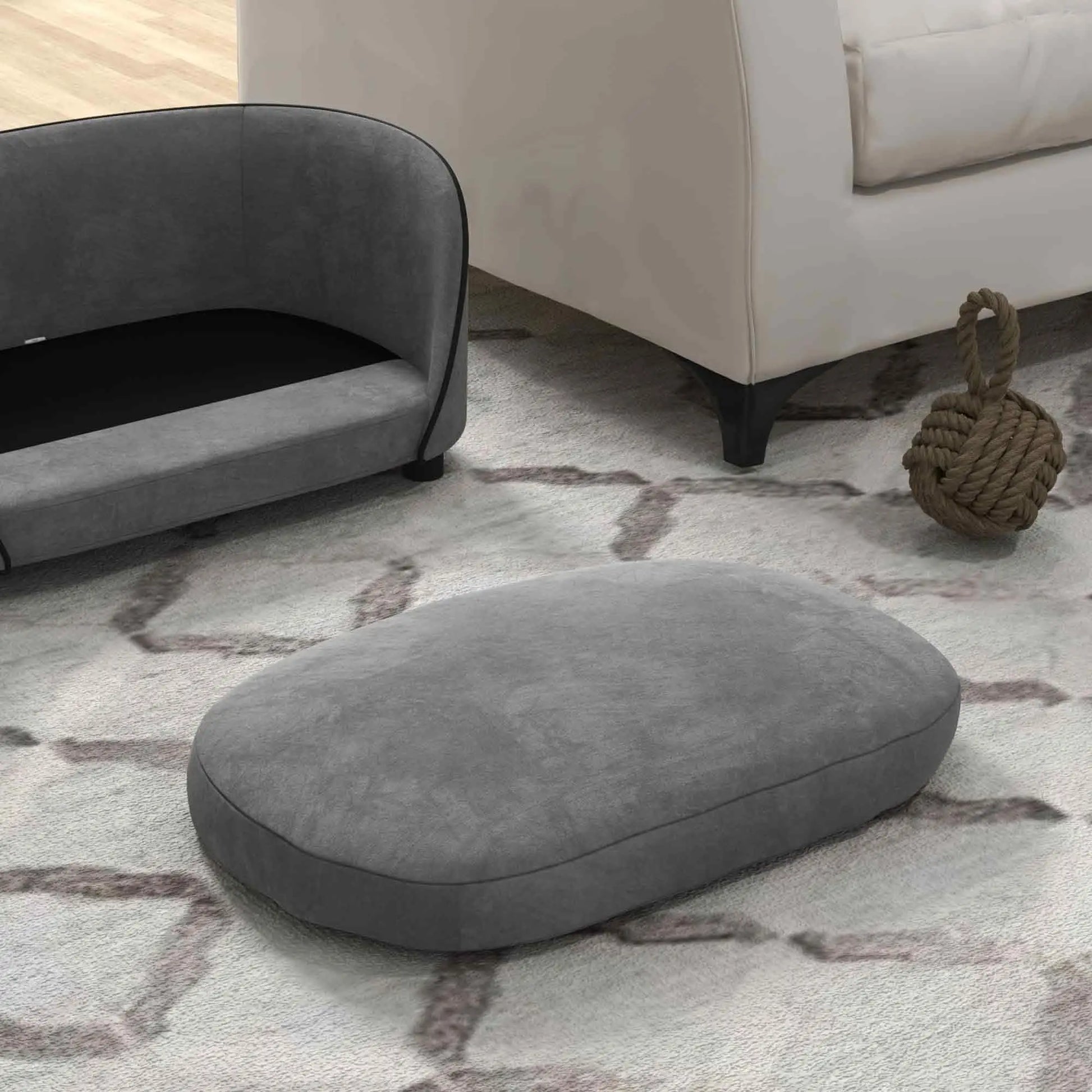 Pet Sofa Dog Couch, Small to Medium, Soft Cushion, Washable Cover, Grey Dog Sofas at Gallery Canada