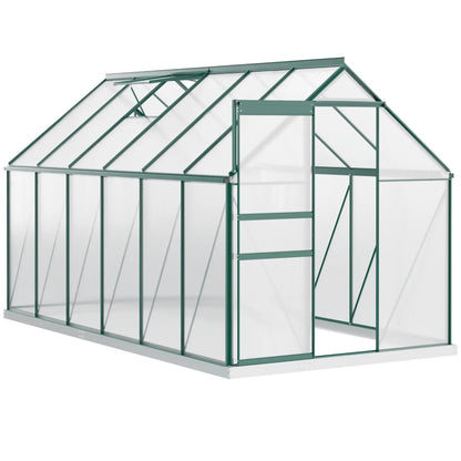 6' x 12' x 6.5' Polycarbonate Greenhouse, Walk-in, Adjustable Roof Vent, Green Walk In Greenhouses at Gallery Canada
