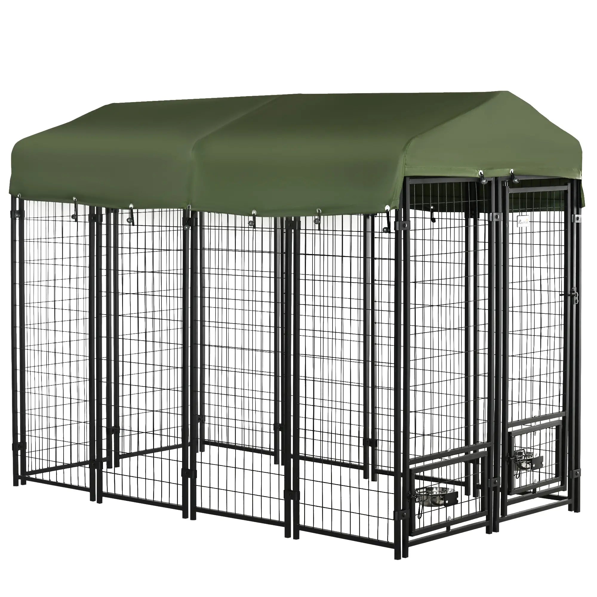 Outdoor Dog Kennel, Lockable Pet Playpen, Welded Steel Fence, Rotating Bowl, Green Houses, Kennels & Pens at Gallery Canada