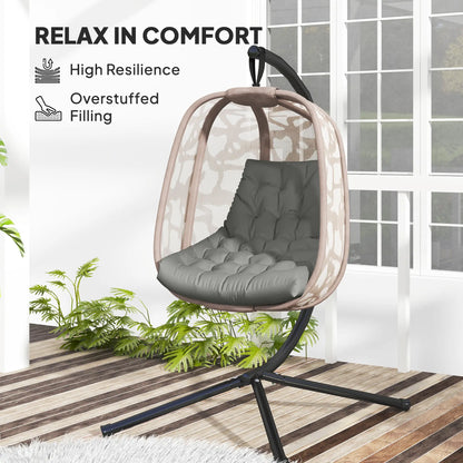 Outdoor Swing Cushion, Tufted Patio Cushion, Grey Patio Chair Cushions at Gallery Canada