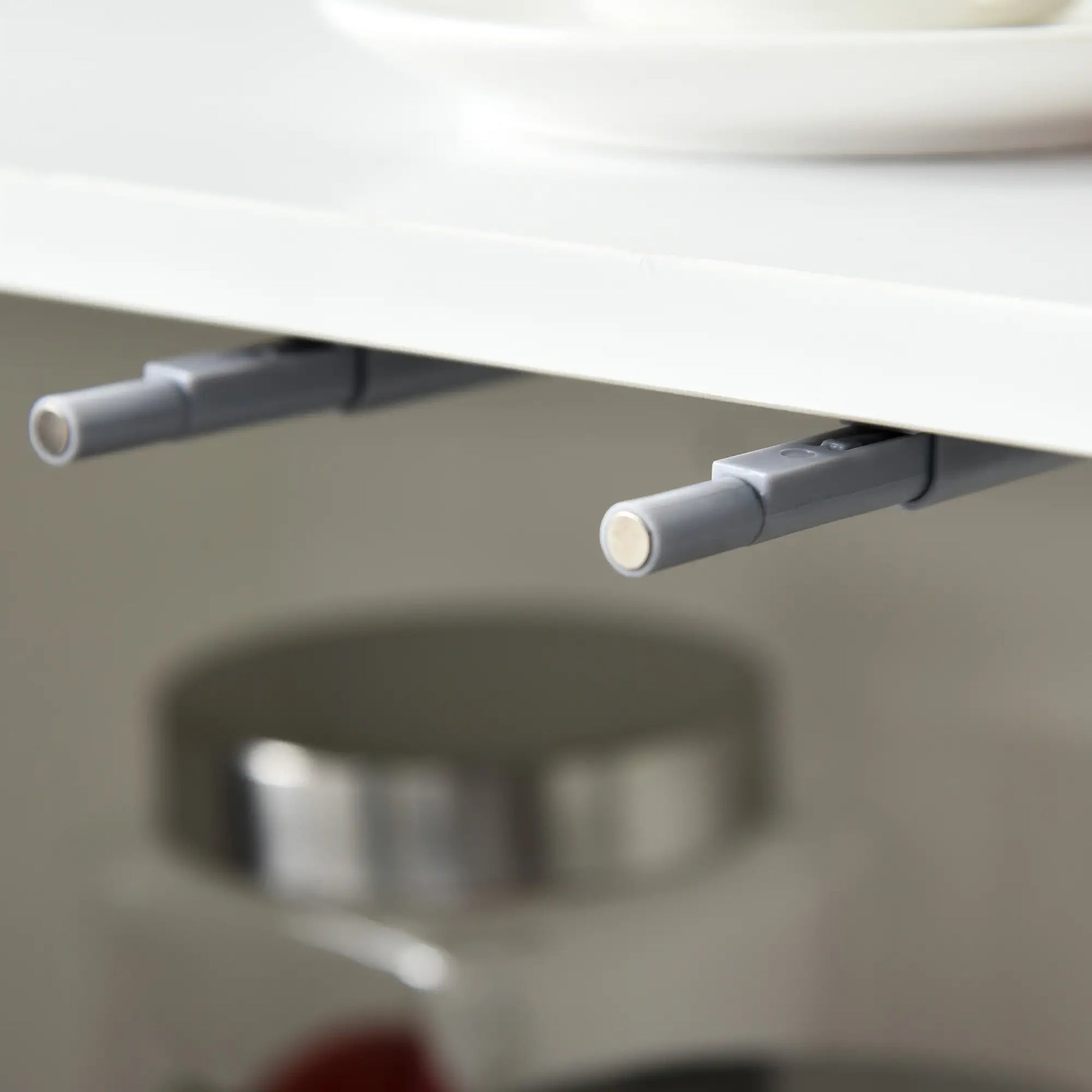 Modern Kitchen Sideboard, Coffee Bar with 2 Drawers, Light Grey Kitchen Pantry Cabinets at Gallery Canada