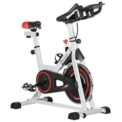 Adjustable Upright Exercise Bike, LCD Display, Indoor Cycling, Adjustable Resistance, White Exercise & Stationary Bikes at Gallery Canada