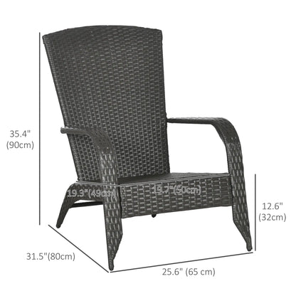 Wicker Adirondack Chair, Outdoor Rattan with Cushions, Red Patio Chairs at Gallery Canada