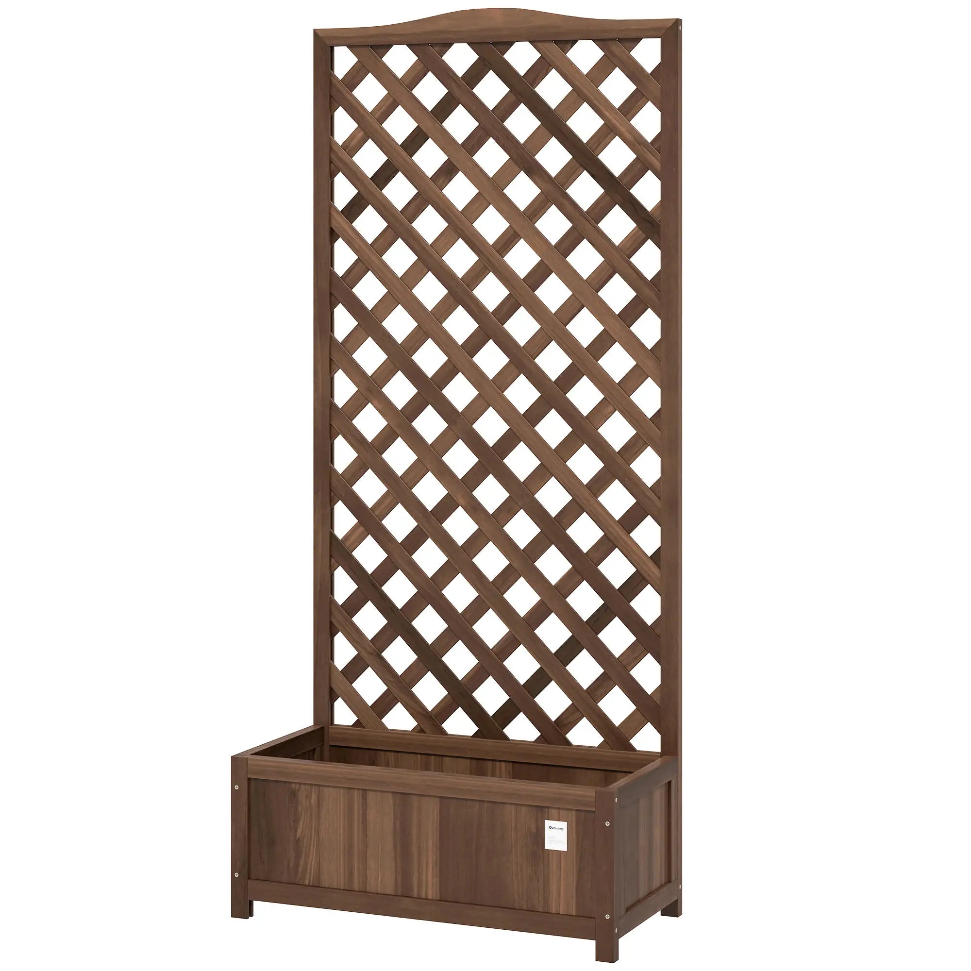 Wood Planter With Trellis, Raised Garden Bed, 30