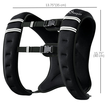 22 lbs Weighted Vest, Adjustable Straps, Pocket, Reflective Strips, Men Women Strength Training Equipment at Gallery Canada