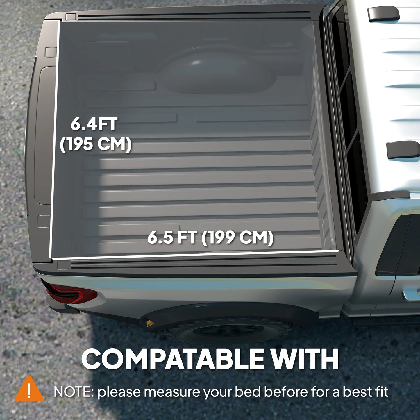 6.5ft Soft Tri-Fold Tonneau Cover, Black Automotive at Gallery Canada