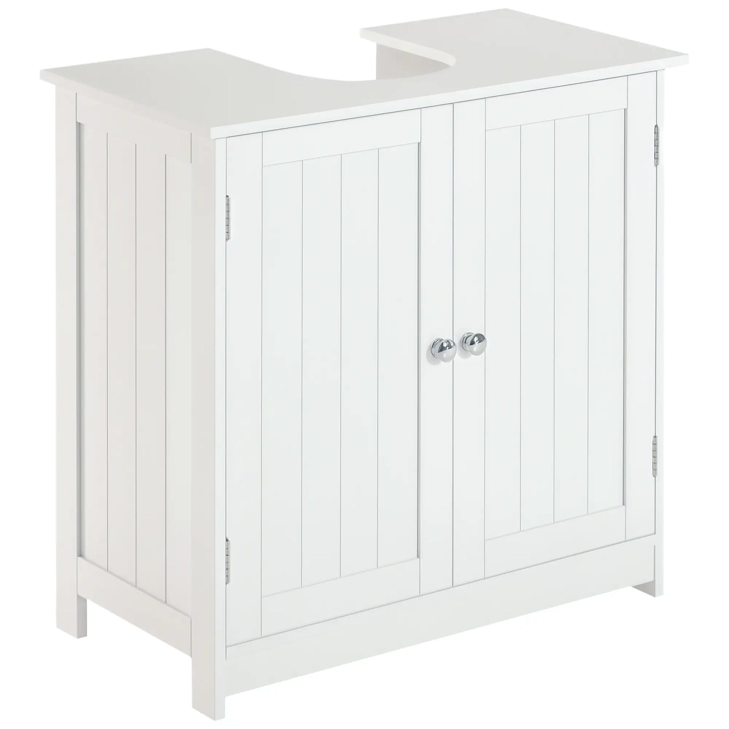 Under Sink Bathroom Cabinet, 2 Doors with Shelf, White Bathroom Cabinets White at Gallery Canada