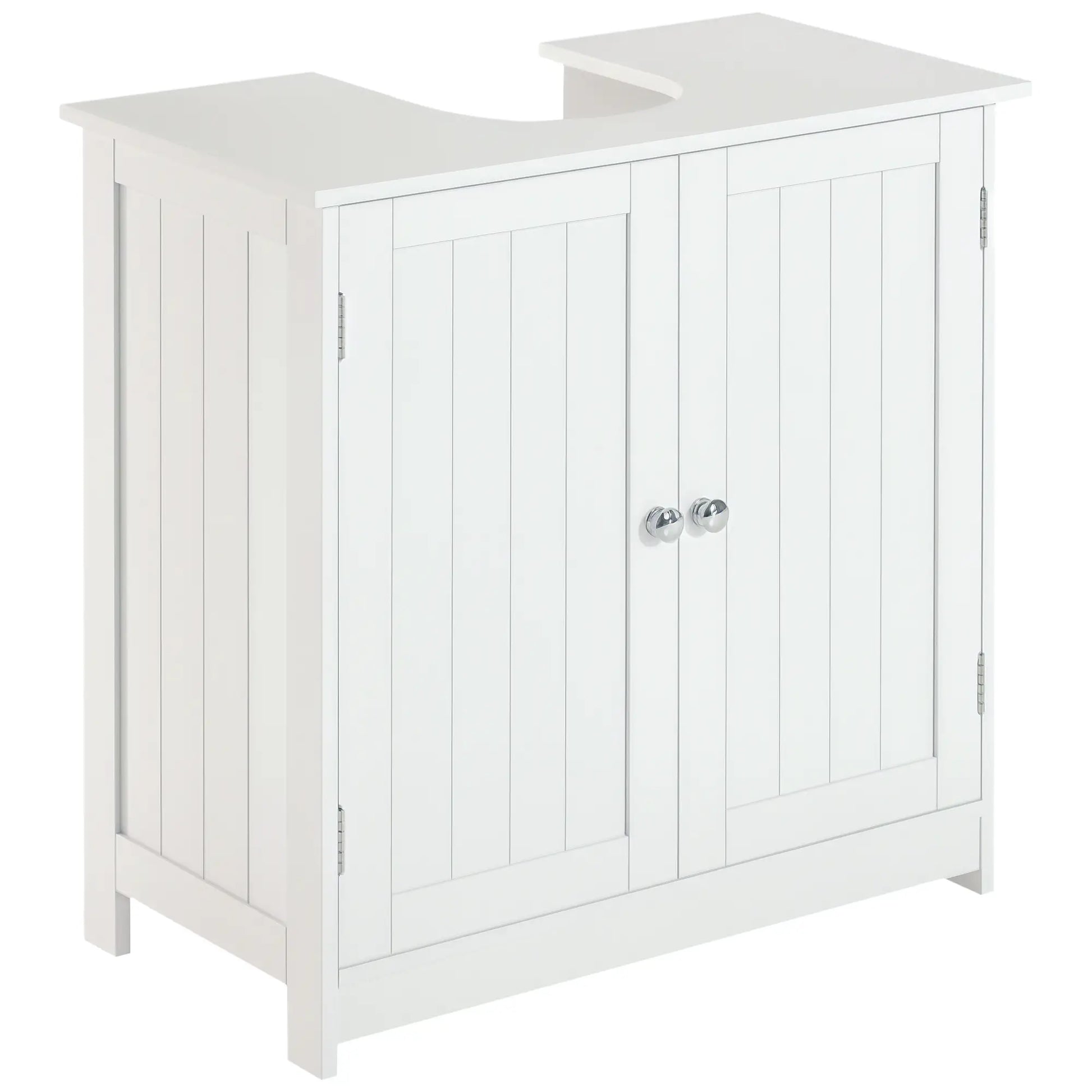 Under Sink Bathroom Cabinet, 2 Doors with Shelf, White Bathroom Cabinets White at Gallery Canada