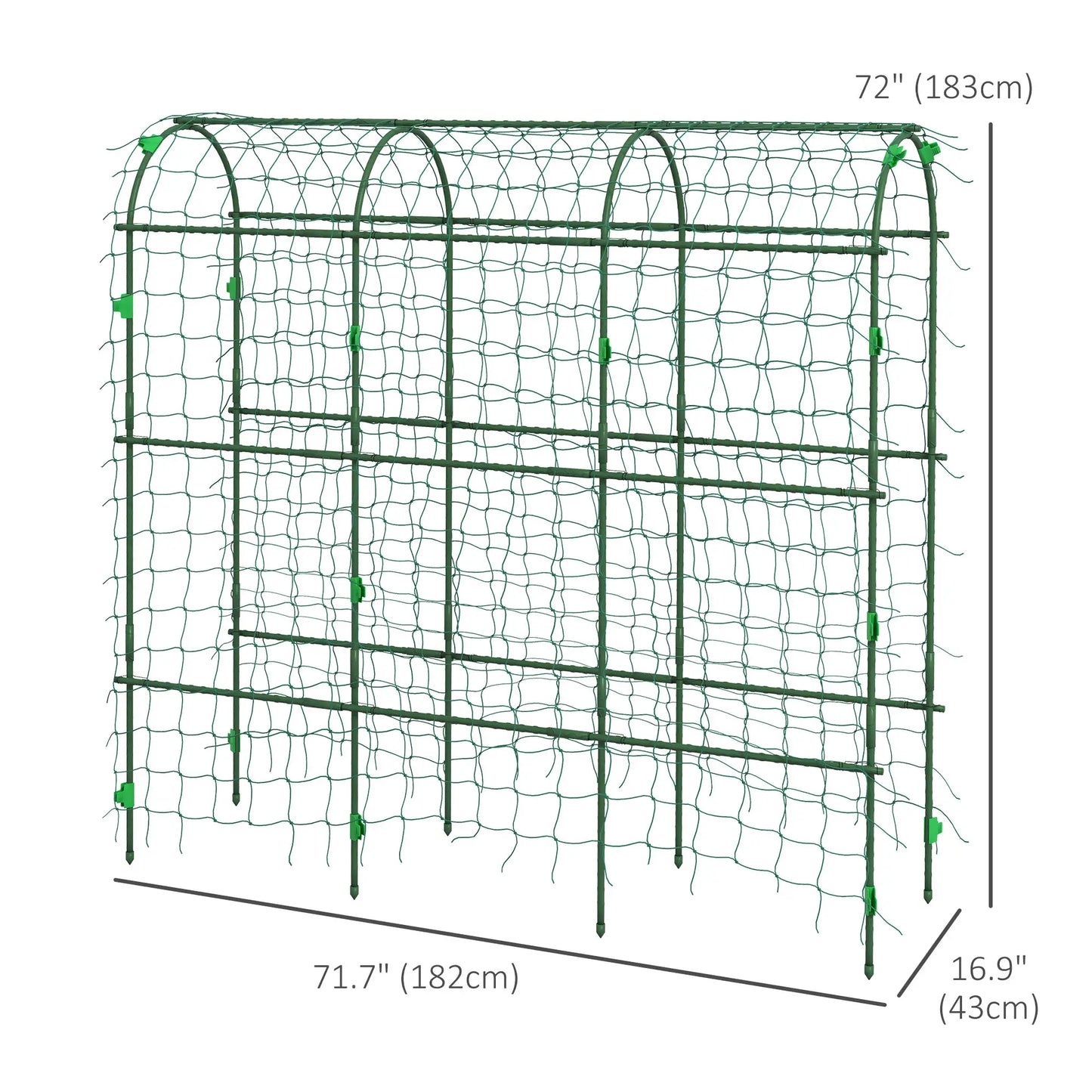 Metal Garden Trellis, A-Frame Arch for Climbing Plants, 17" x 72" x 72" Plant Stands at Gallery Canada