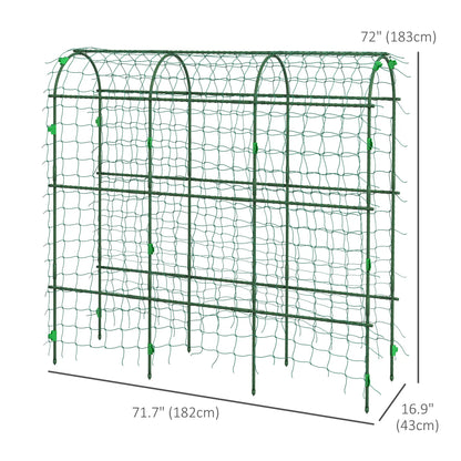 Metal Garden Trellis, A-Frame Arch for Climbing Plants, 17" x 72" x 72" Plant Stands at Gallery Canada