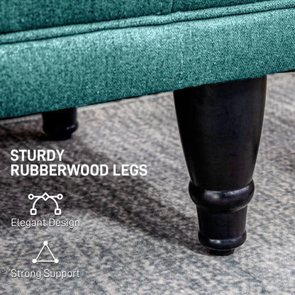 Linen Storage Ottoman, Button Tufted Bench for Bedroom, Green Storage Ottomans & Benches at Gallery Canada