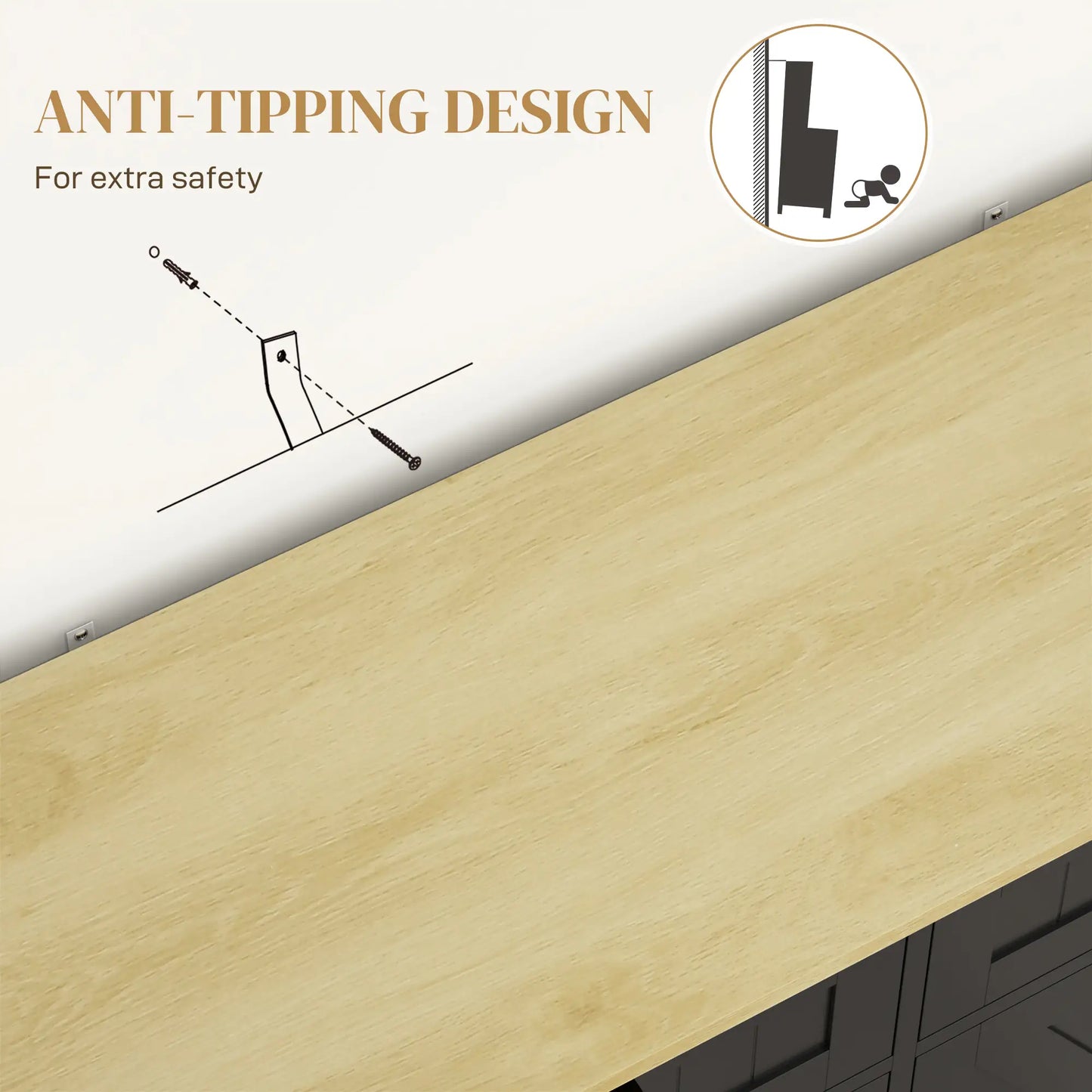 10 Gallon Hidden Garbage Bin Cabinet, Tilt Out Trash, 2 Drawers, Black Bar Cabinets at Gallery Canada