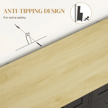 10 Gallon Hidden Garbage Bin Cabinet, Tilt Out Trash, 2 Drawers, Black Bar Cabinets at Gallery Canada