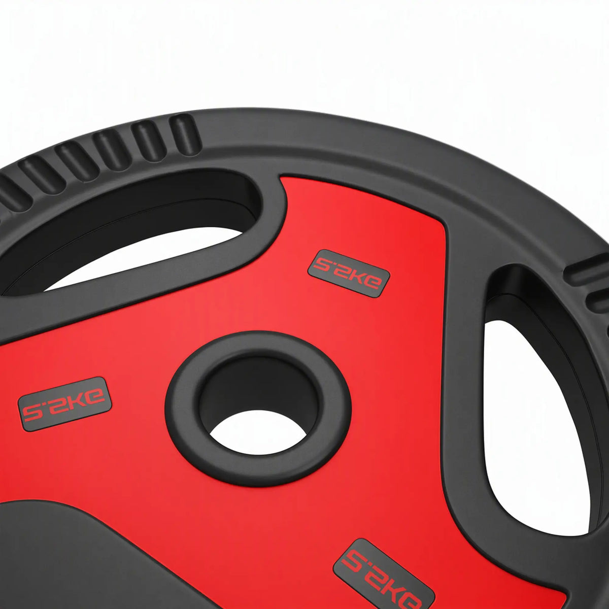 6-Piece 88 lbs Weight Plates Set, Sand-Filled, Black and Red