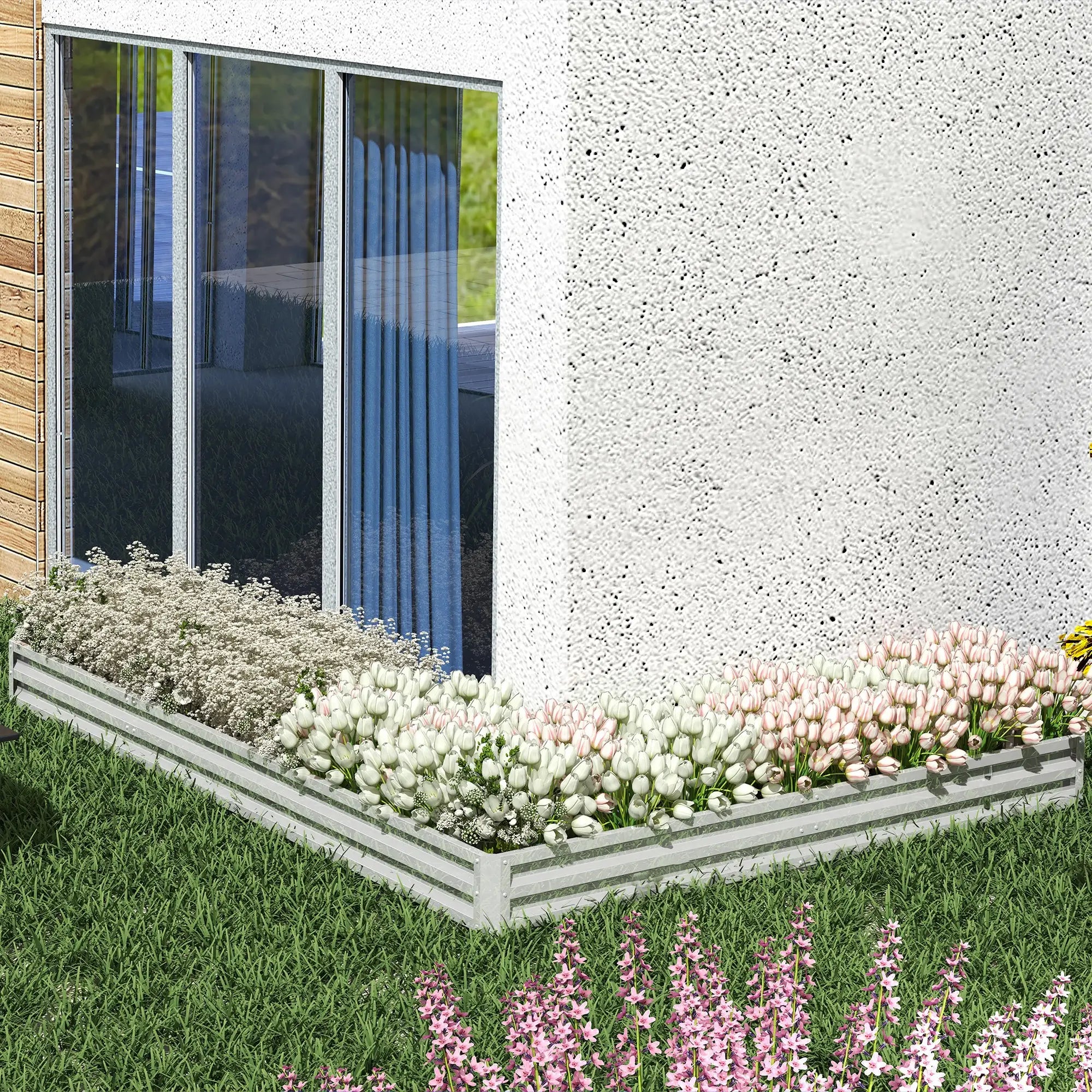 Galvanized Steel Raised Garden Bed, 82