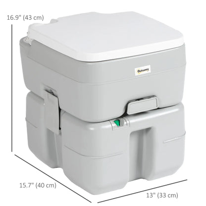 5.3 Gallon Portable Toilet, Level Indicator, Anti-Leak Pump, Camping, RV Camping Toilets at Gallery Canada