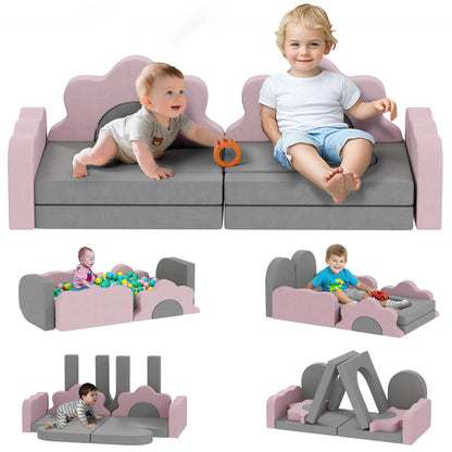 12-Piece Climbing Toys for Toddlers, Indoor Play Set, Grey Kids Gym & Playmats at Gallery Canada