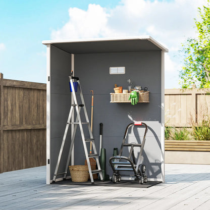 5 x 3FT Garden Shed, Outdoor Storage with Lockable Door, Window, Vent, Grey Sheds at Gallery Canada