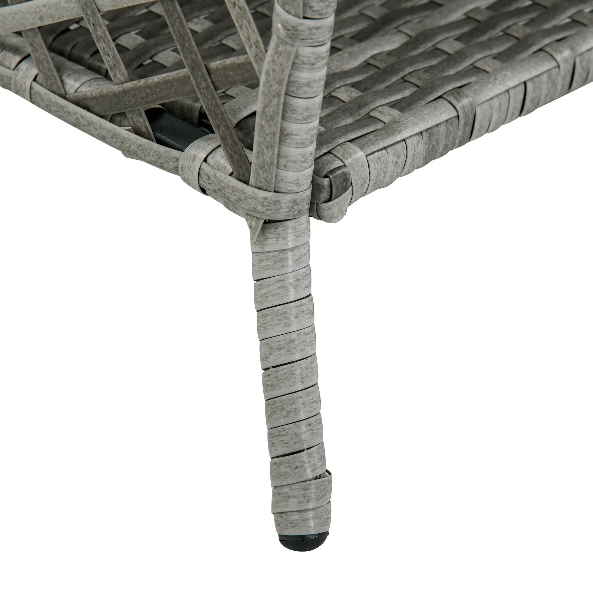 2-Piece Wicker Patio Lounge Set with Cushions, Reclining Chaise Chair, Glass Top Coffee Table, Green Chaise Loungers at Gallery Canada