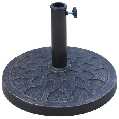 Resin Round Patio Umbrella Stand Base, Coated Pole, Bronze Umbrella Bases Bronze at Gallery Canada