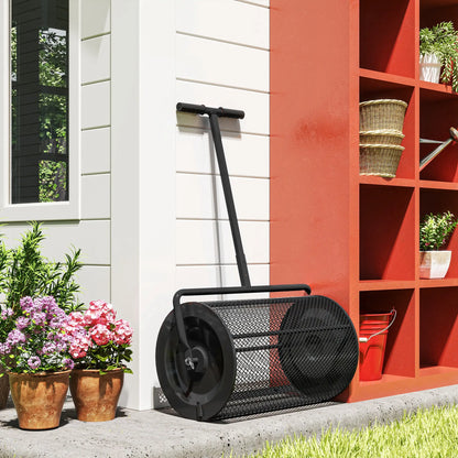 24 Inch Compost Spreader, Adjustable Handle 24.4/26.4 Inch, Black Garden Accessories at Gallery Canada