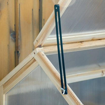 Wooden Cold Frame Greenhouse, Portable Raised Planter, Openable Top, 35.5" x 20.5" x 19.5", Natural Wood Raised Garden Beds at Gallery Canada