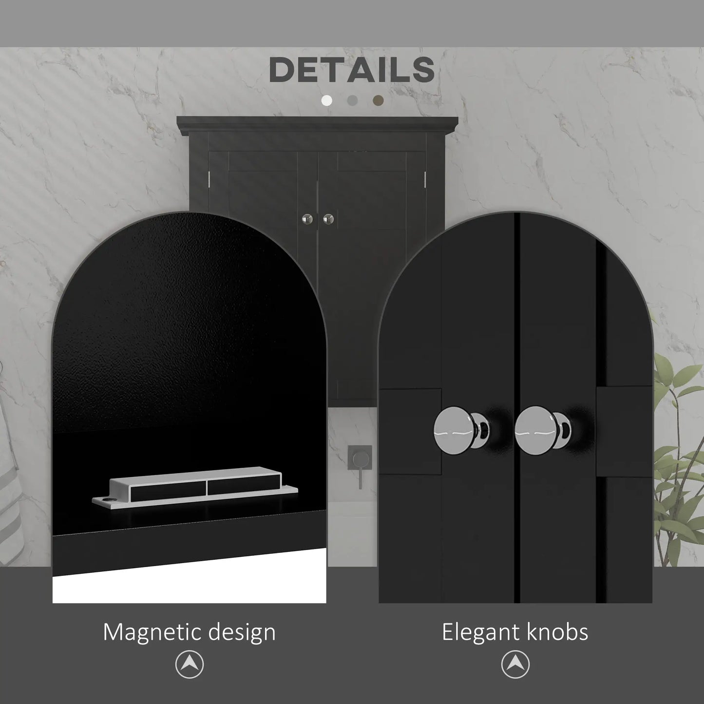 Bathroom Medicine Cabinet, Over Toilet Storage, Adjustable Shelves, Black Bathroom Cabinets at Gallery Canada