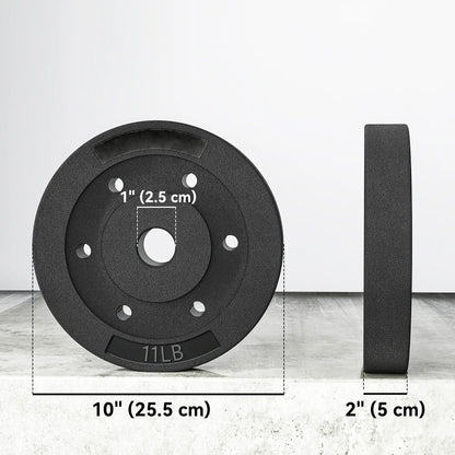 Weight Plates Set, 1-Inch Barbell, 4 x 11 lbs Dumbbells & Barbells at Gallery Canada