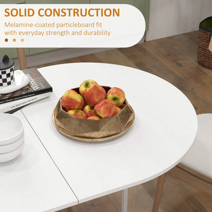 Oval Folding Dining Table, Drop Leaf Kitchen Table, Distressed White, White Bar Tables & Dining Tables at Gallery Canada