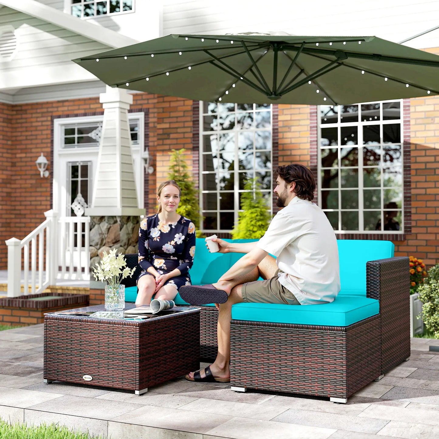 Patio Furniture With Soft Cushions, Corner Sofa Sets, Turquoise Patio Furniture Sets at Gallery Canada