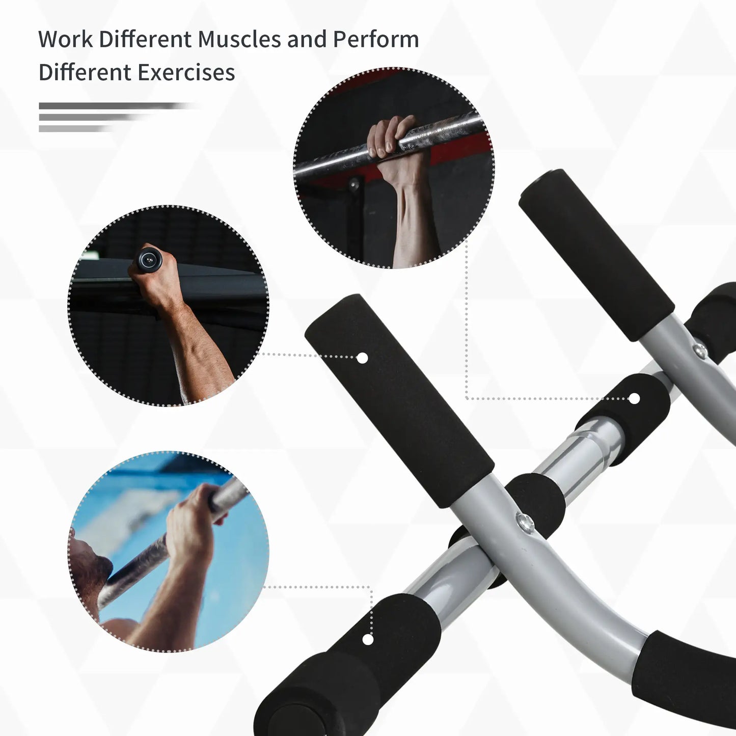 Doorway Pull-Up Bar, Home Fitness Horizontal Chin-Up Bar, Grey Strength Training Equipment at Gallery Canada