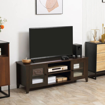Fireplace TV Stand for 60 Inch TVs, Wood Cabinet with Storage Doors TV Stands at Gallery Canada