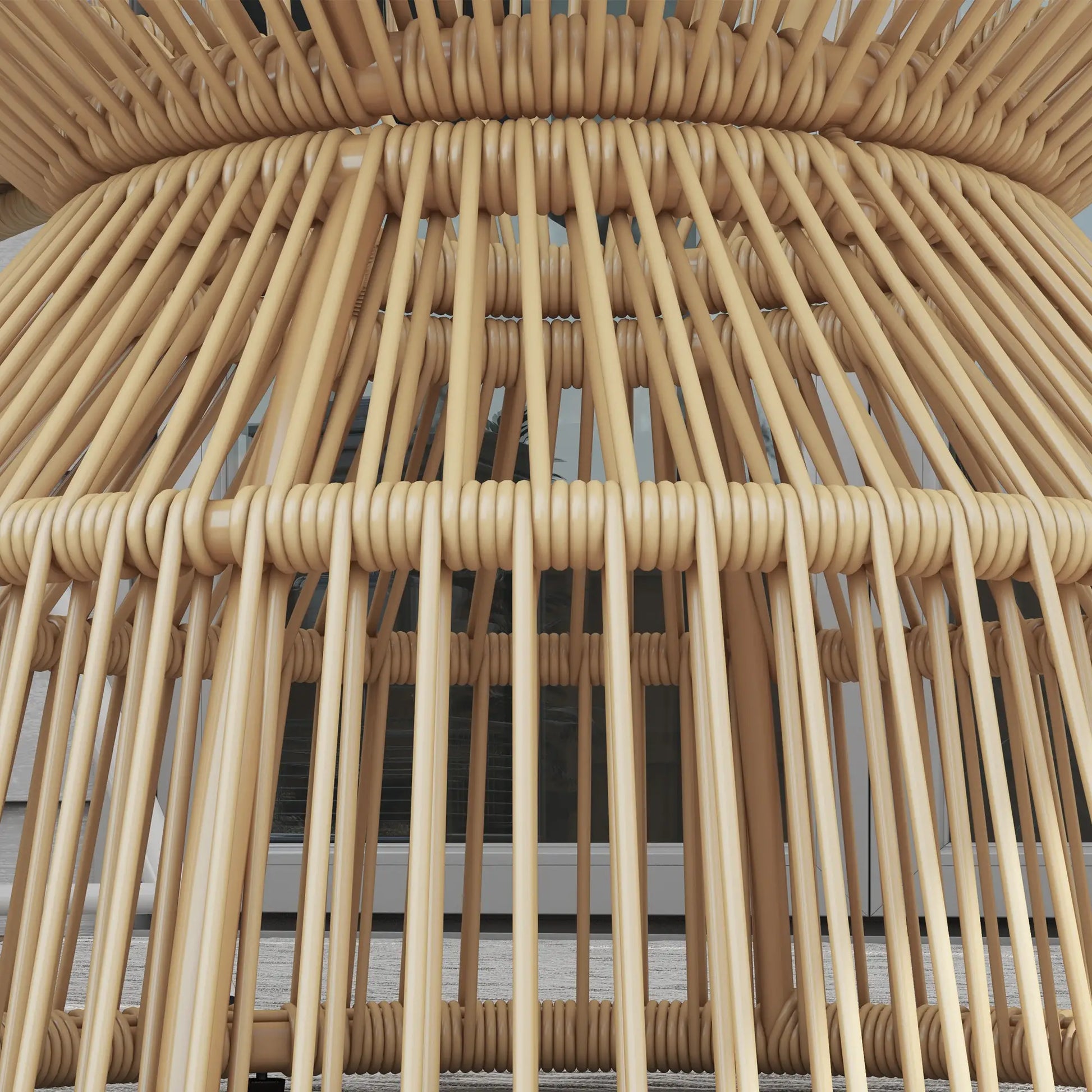 Rattan Outdoor Coffee Table, Patio End Table, Tempered Glass Top, Steel Frame Patio Side Tables at Gallery Canada