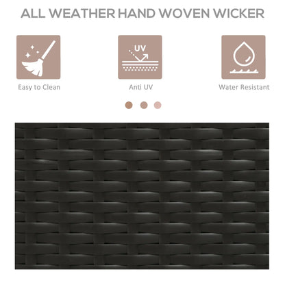 Outdoor Rattan Towel Rack, Dark Brown Patio Storage Boxes at Gallery Canada