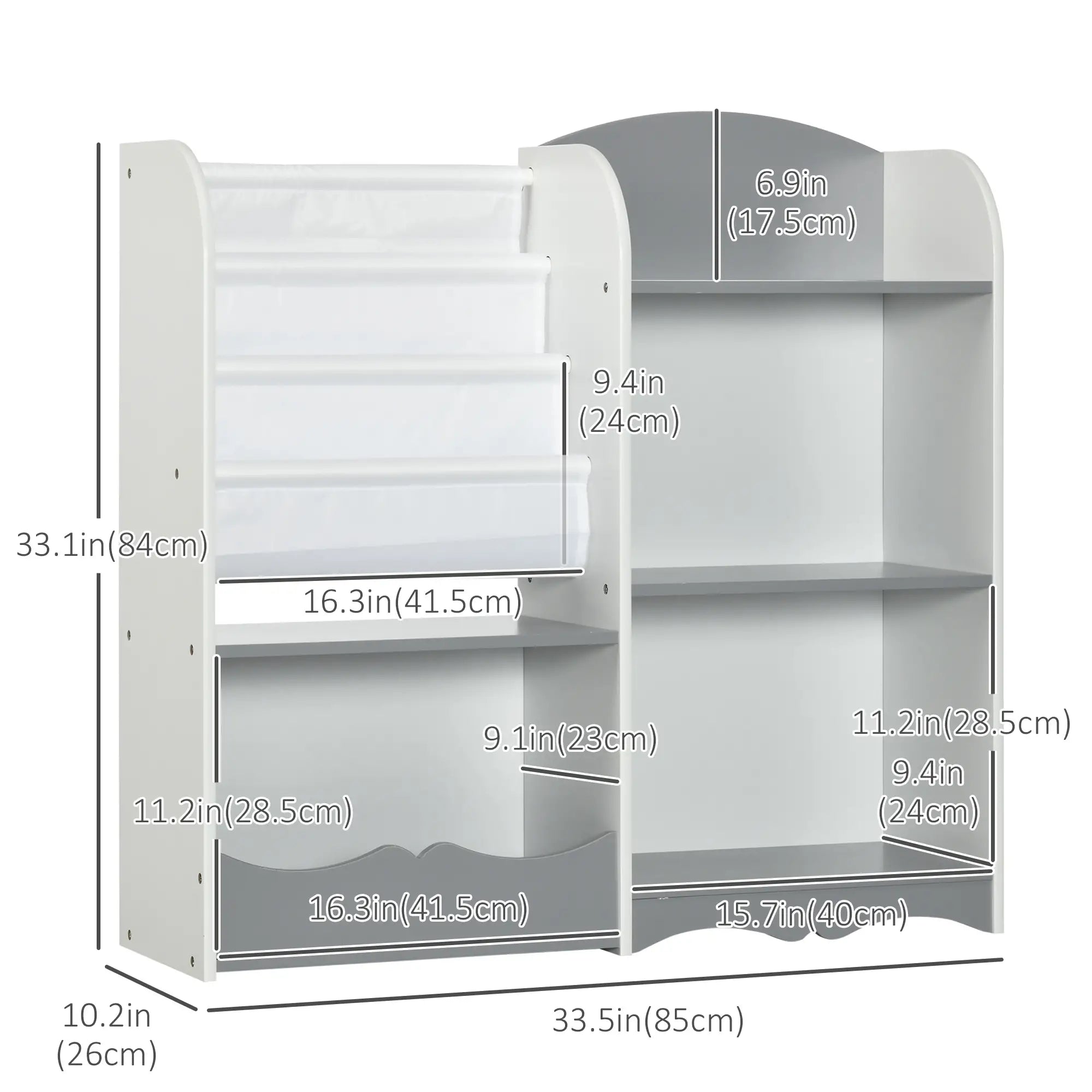 Kids Toy Storage Shelf, Children Bookshelf, Grey Baby & Kids Storage at Gallery Canada