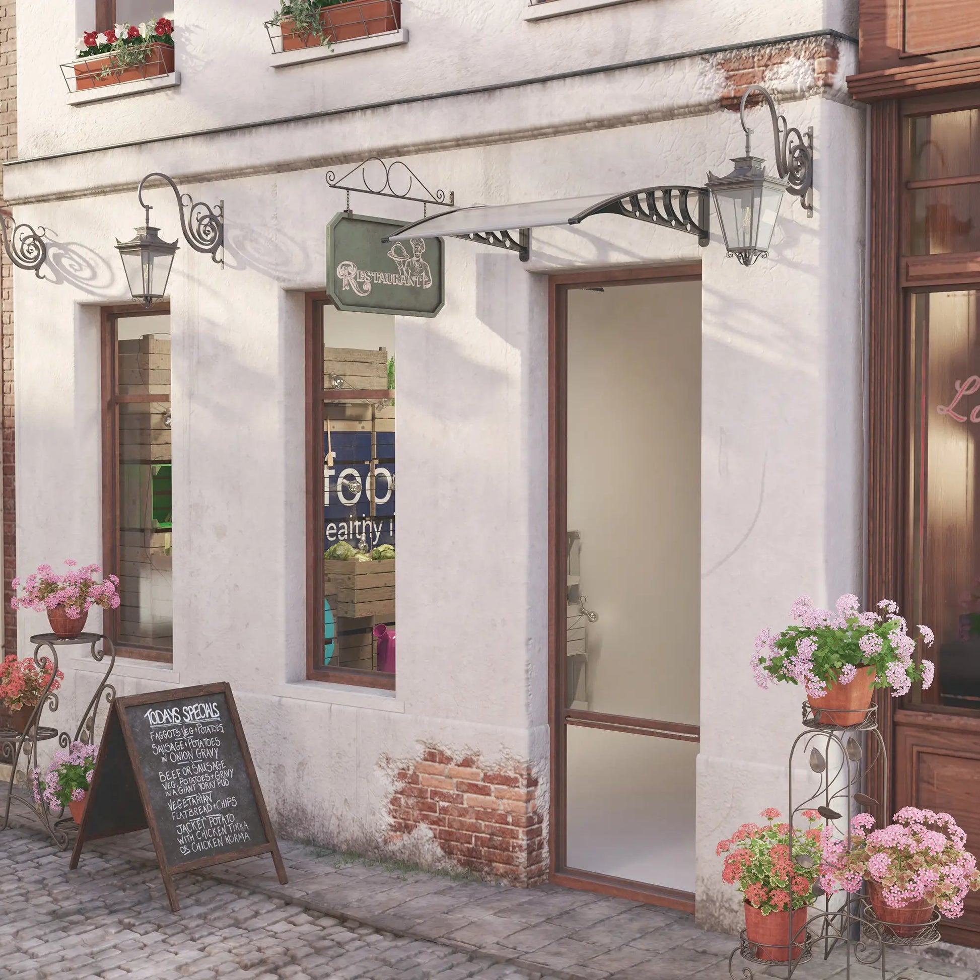 40.6" x 38" Polycarbonate Awning Door Canopy, UV Protection, Clear Door Awnings at Gallery Canada