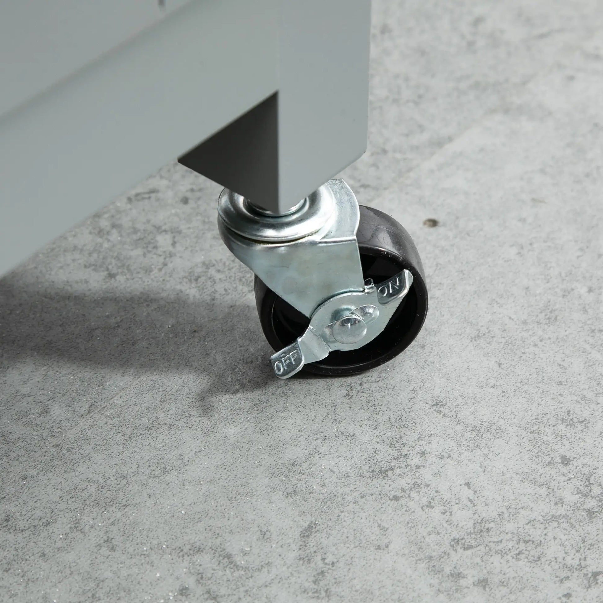 Compact Kitchen Cart on Wheels, Open Shelf, Storage Drawer, Grey Kitchen Islands & Kitchen Carts at Gallery Canada