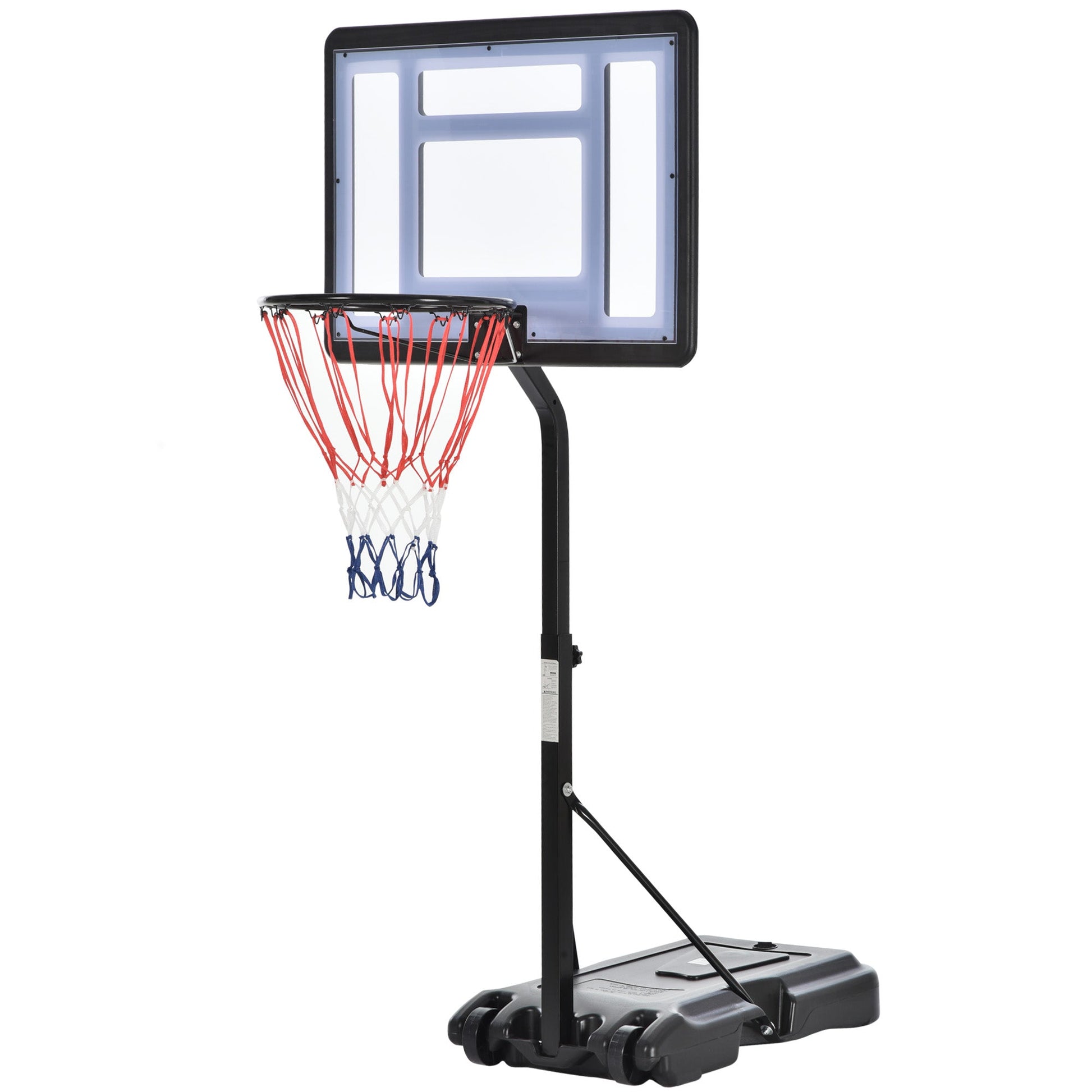 Portable Basketball Hoop System Stand Goal Pool Side with Height Adjustable 3FT-4FT, 32'' Backboard at Gallery Canada