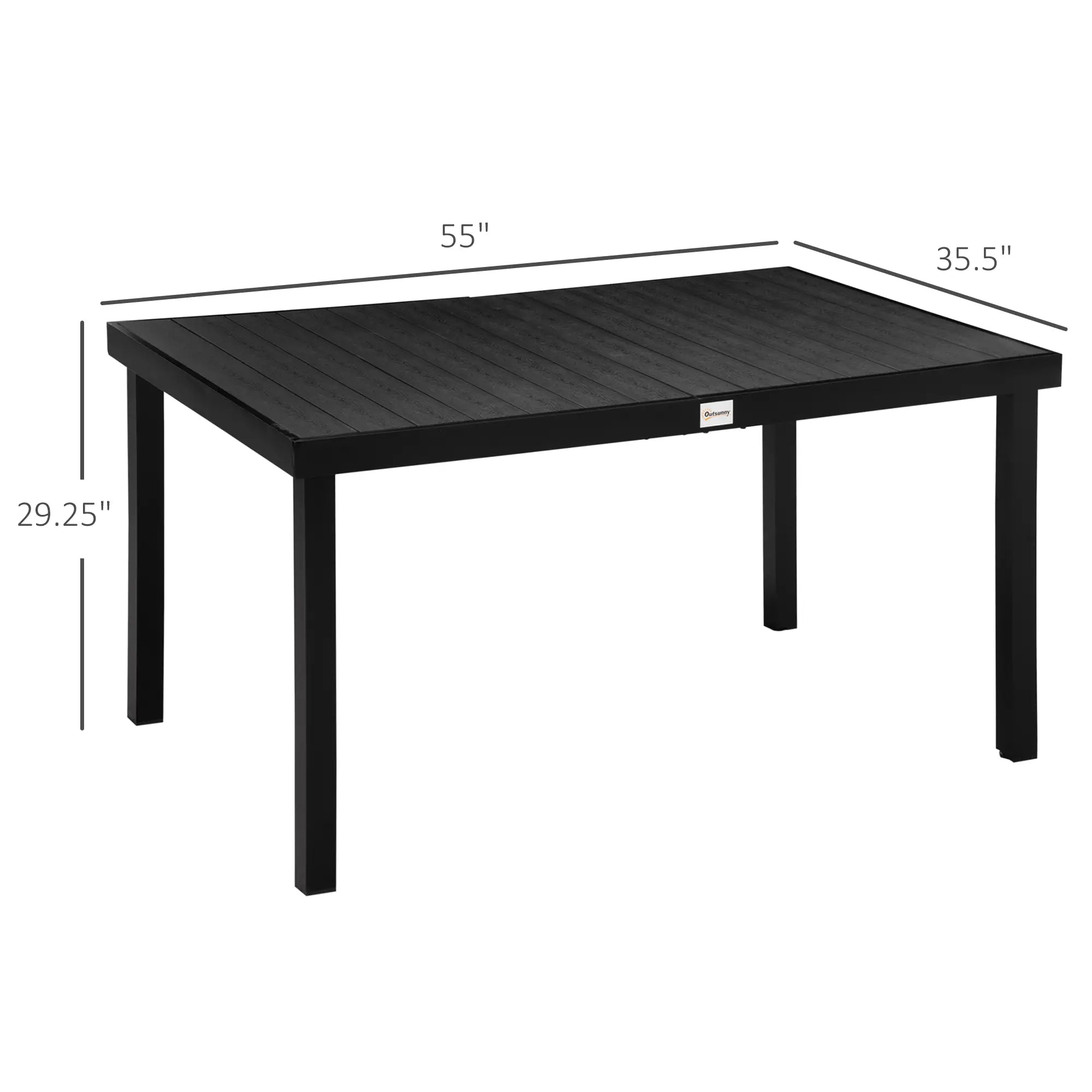 Aluminum Outdoor Dining Table, 55