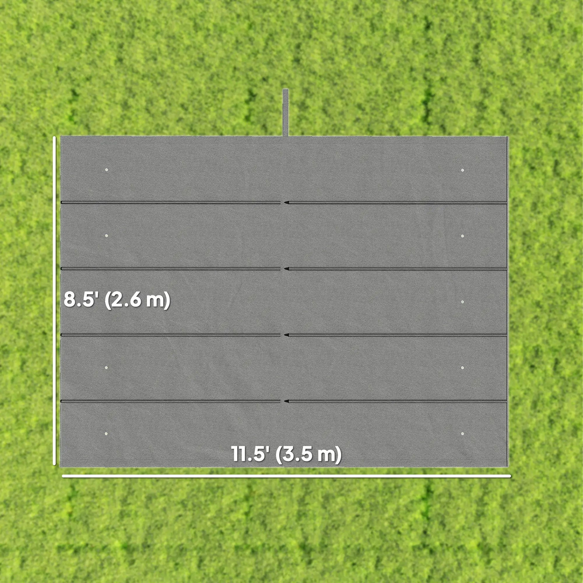 8.5' x 11.5' Pergola Canopy Replacement, Fit 10' x 13' Frame, Light Grey Gazebo Canopy Replacement at Gallery Canada