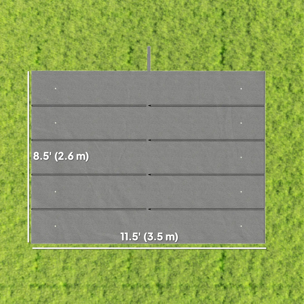 8.5' x 11.5' Pergola Canopy Replacement, Fit 10' x 13' Frame, Light Grey Gazebo Canopy Replacement at Gallery Canada