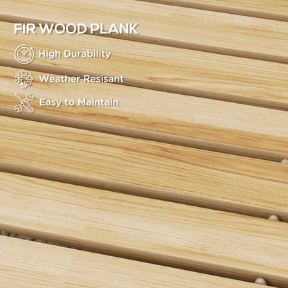 47" Wooden Garden Pathway, Outdoor Roll Out Walkway, Natural Wood Finish Garden Decor at Gallery Canada