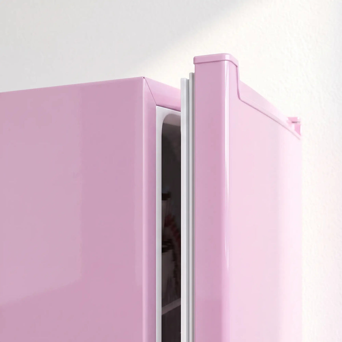 Compact Upright Freezer, 2.1 Cubic Feet, Reversible Door, Pink