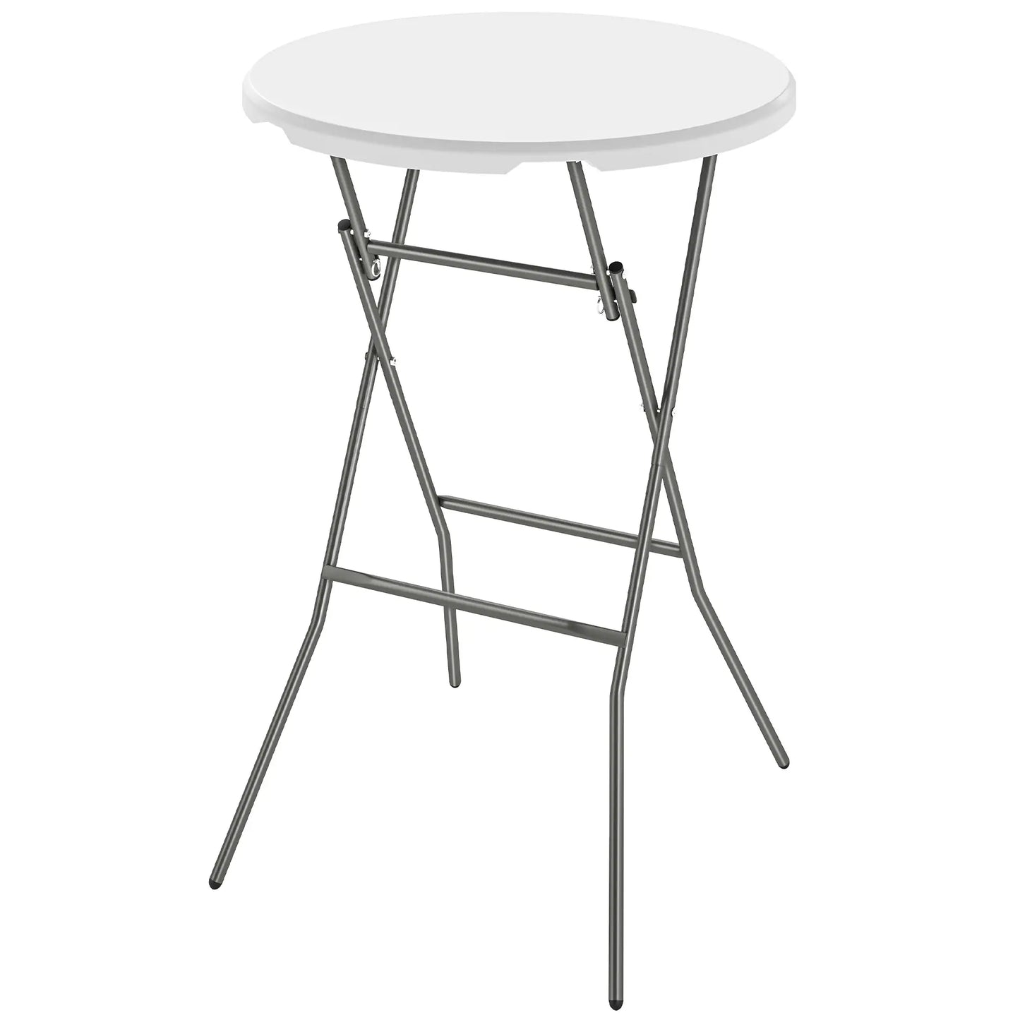 2.6ft Plastic Folding Picnic Table, Camping Table, White Picnic Tables & Camping Chairs White, Light Grey at Gallery Canada