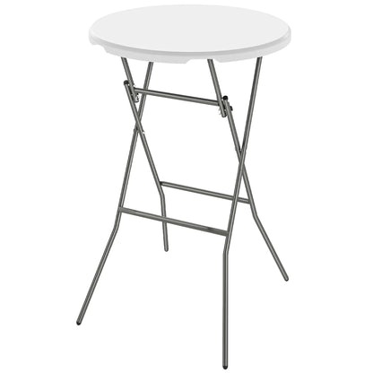 2.6ft Plastic Folding Picnic Table, Camping Table, White Picnic Tables & Camping Chairs White, Light Grey at Gallery Canada